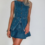 Ryder Ruffle Denim Mini Skirt - Keepsake