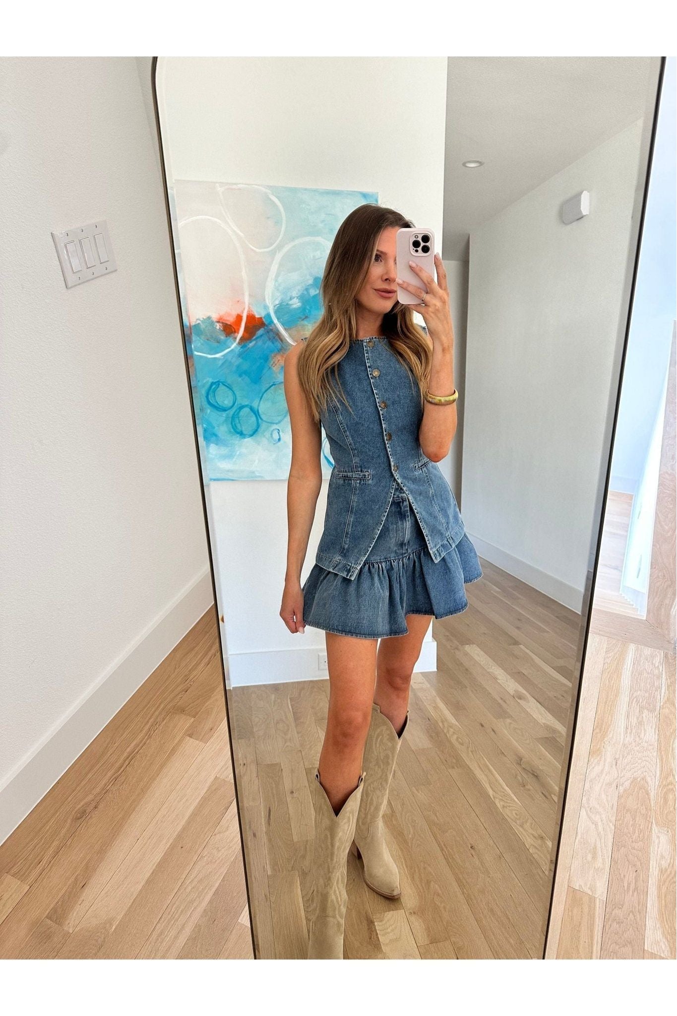 Ryder Ruffle Denim Mini Skirt - Keepsake