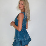 Ryder Ruffle Denim Mini Skirt - Keepsake