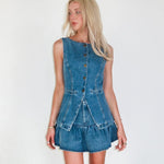 Ryder Ruffle Denim Mini Skirt - Keepsake