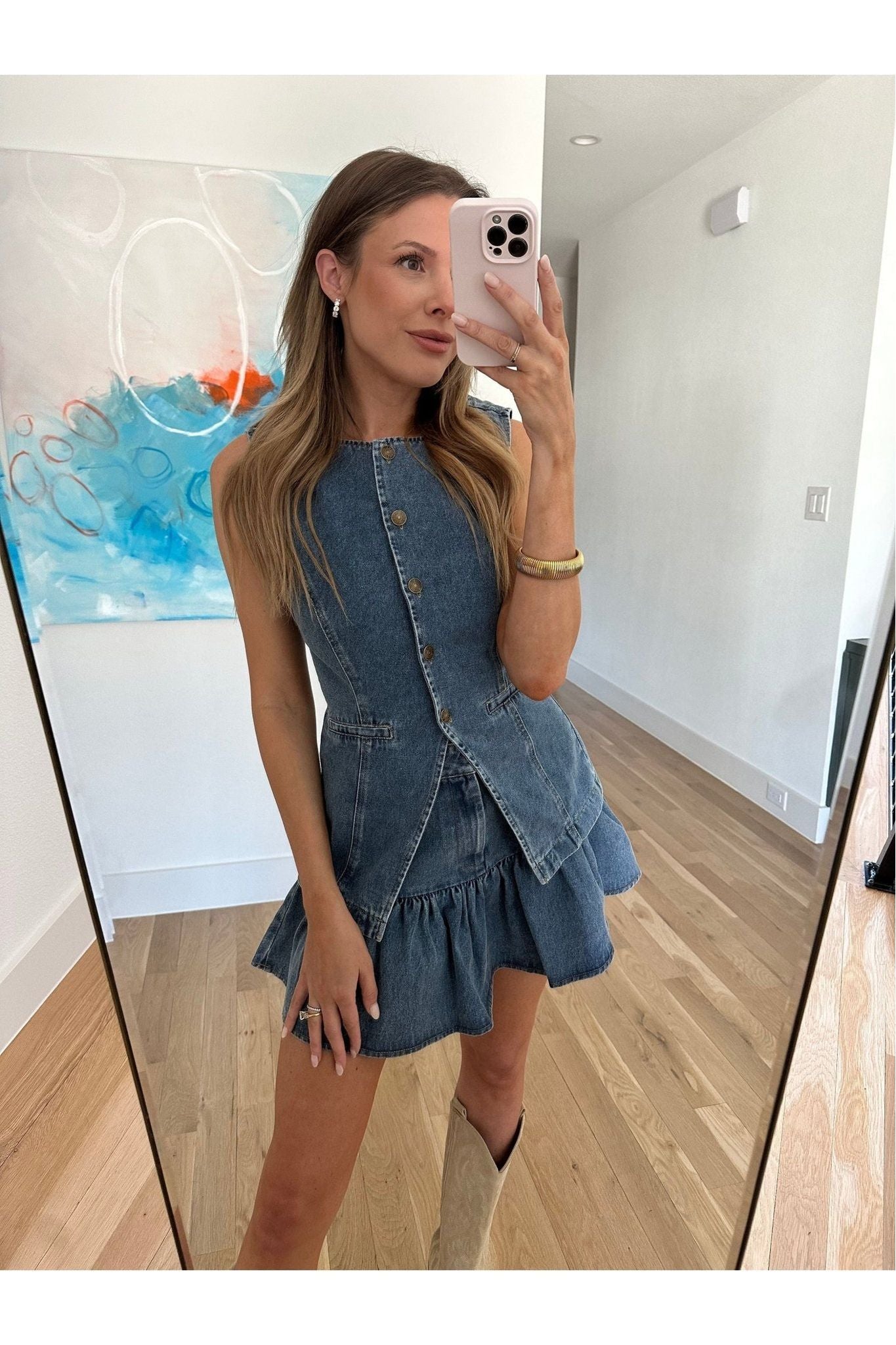 Ryder Ruffle Denim Mini Skirt - Keepsake