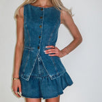 Ryder Ruffle Denim Mini Skirt - Keepsake