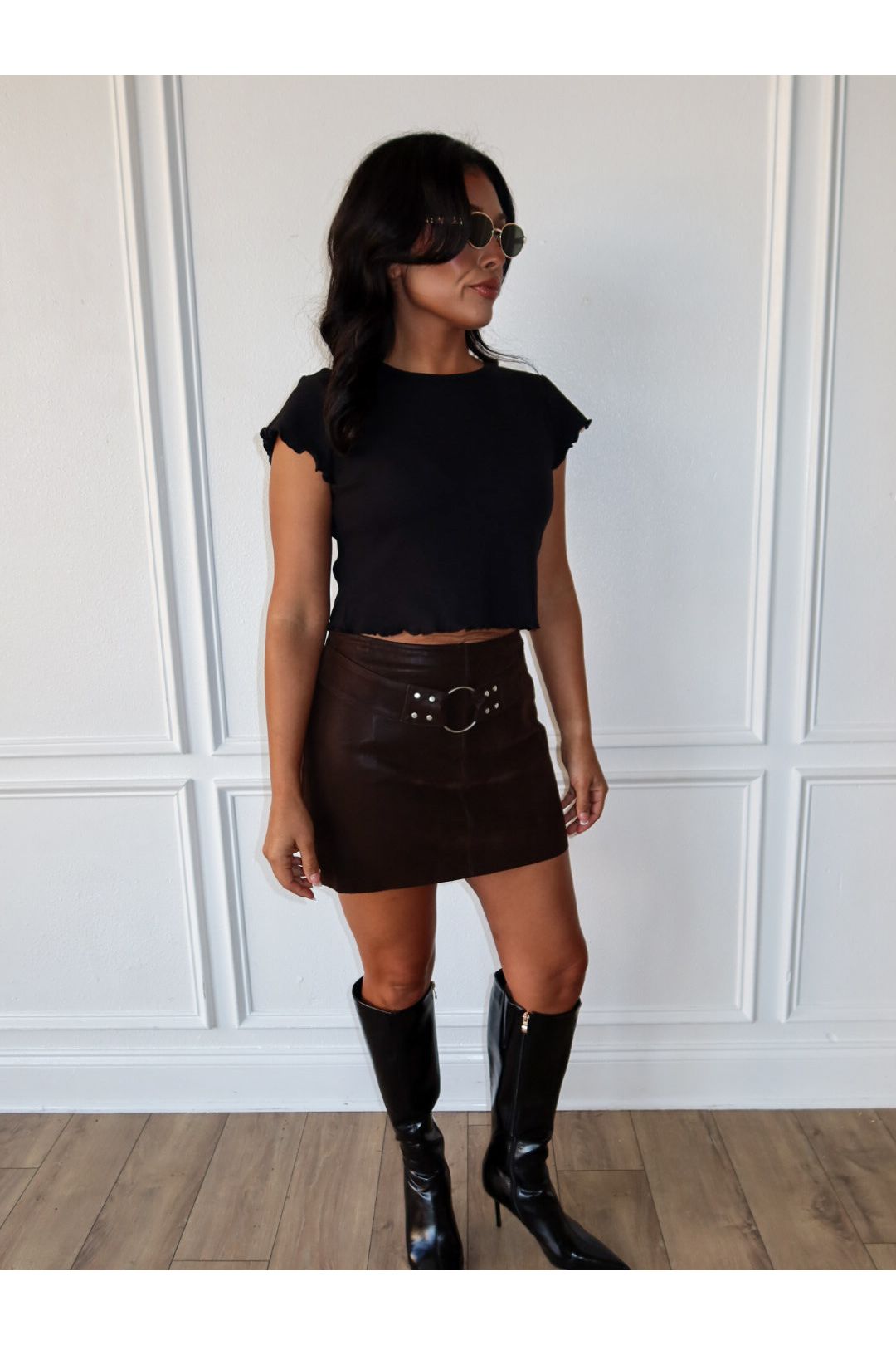 Saddle Up Suede Skort - Keepsake