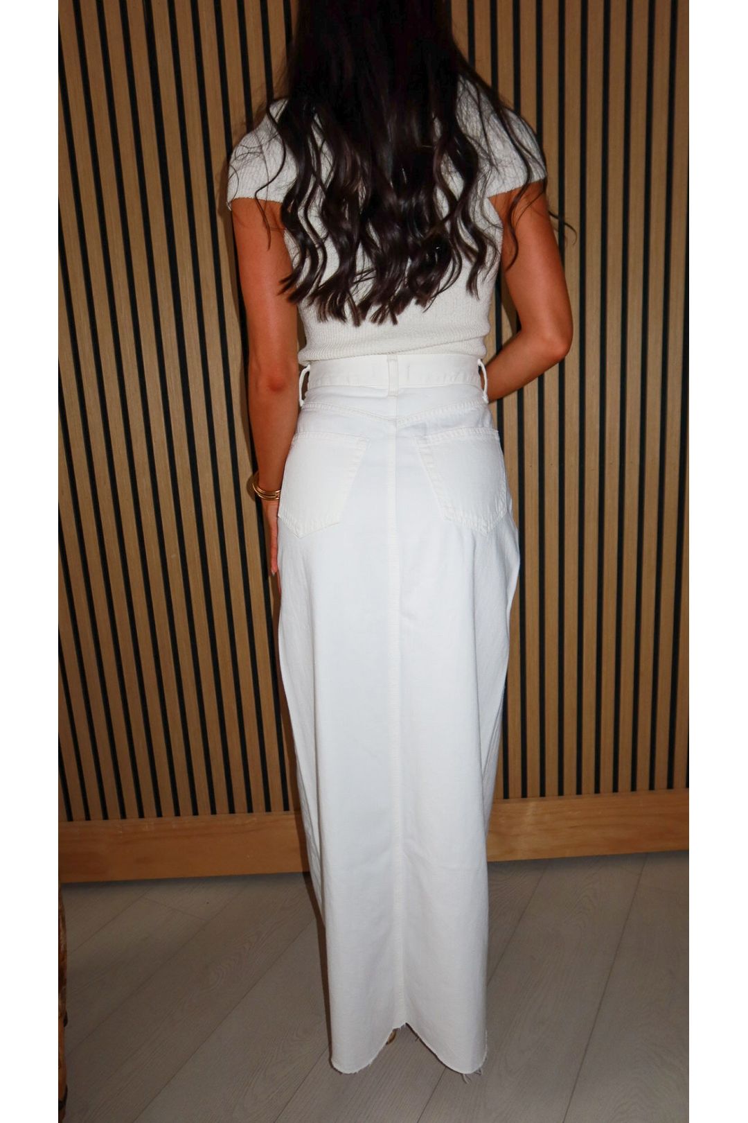 Sienna Open Slit Denim Maxi Skirt - Keepsake