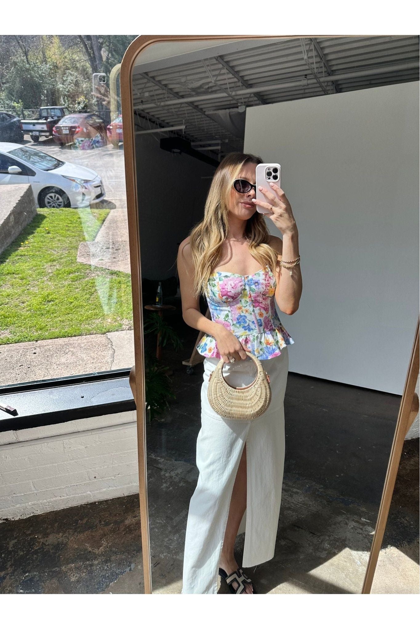 Sienna Open Slit Denim Maxi Skirt - Keepsake