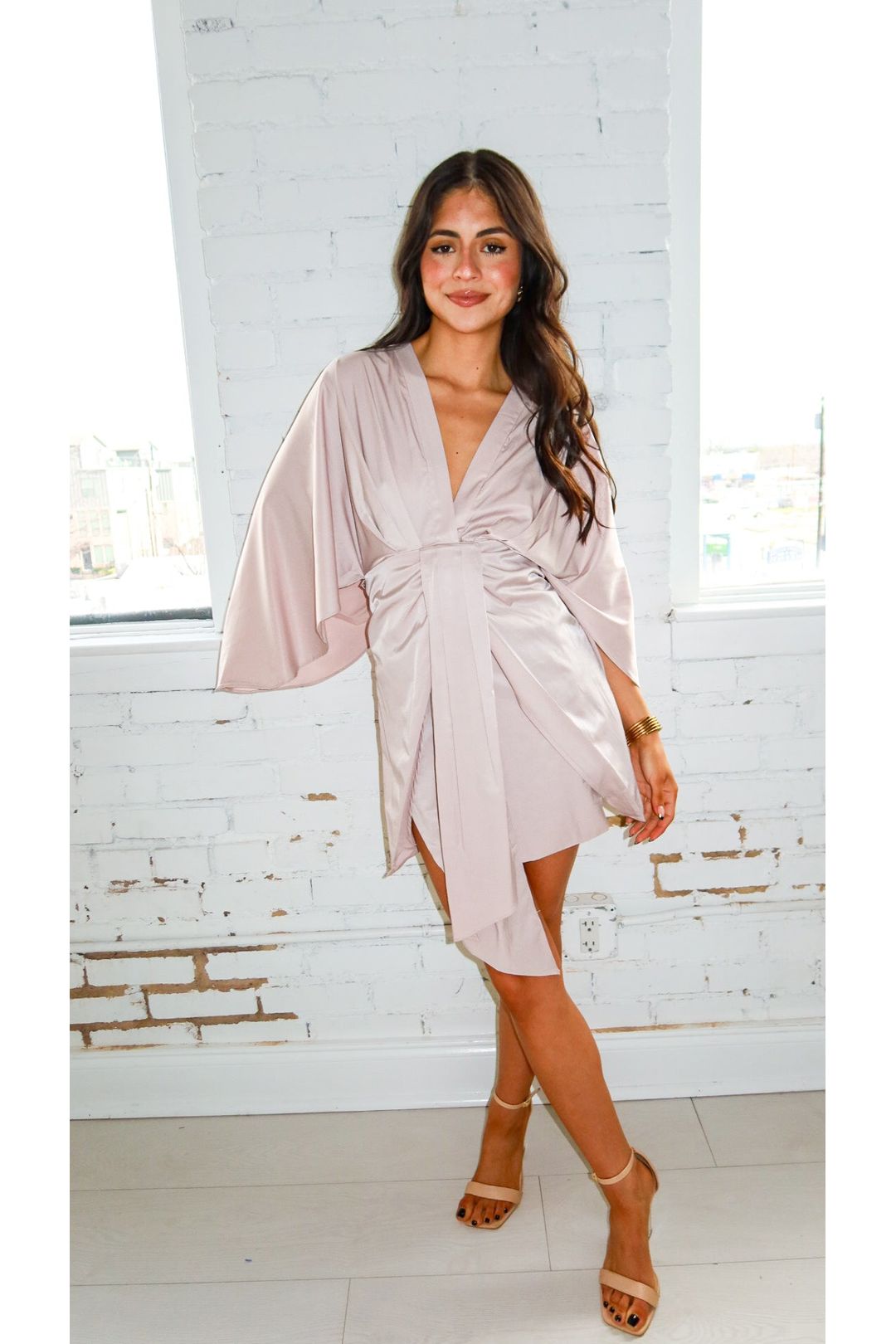 Sophia Satin Tie Mini Dress - Keepsake