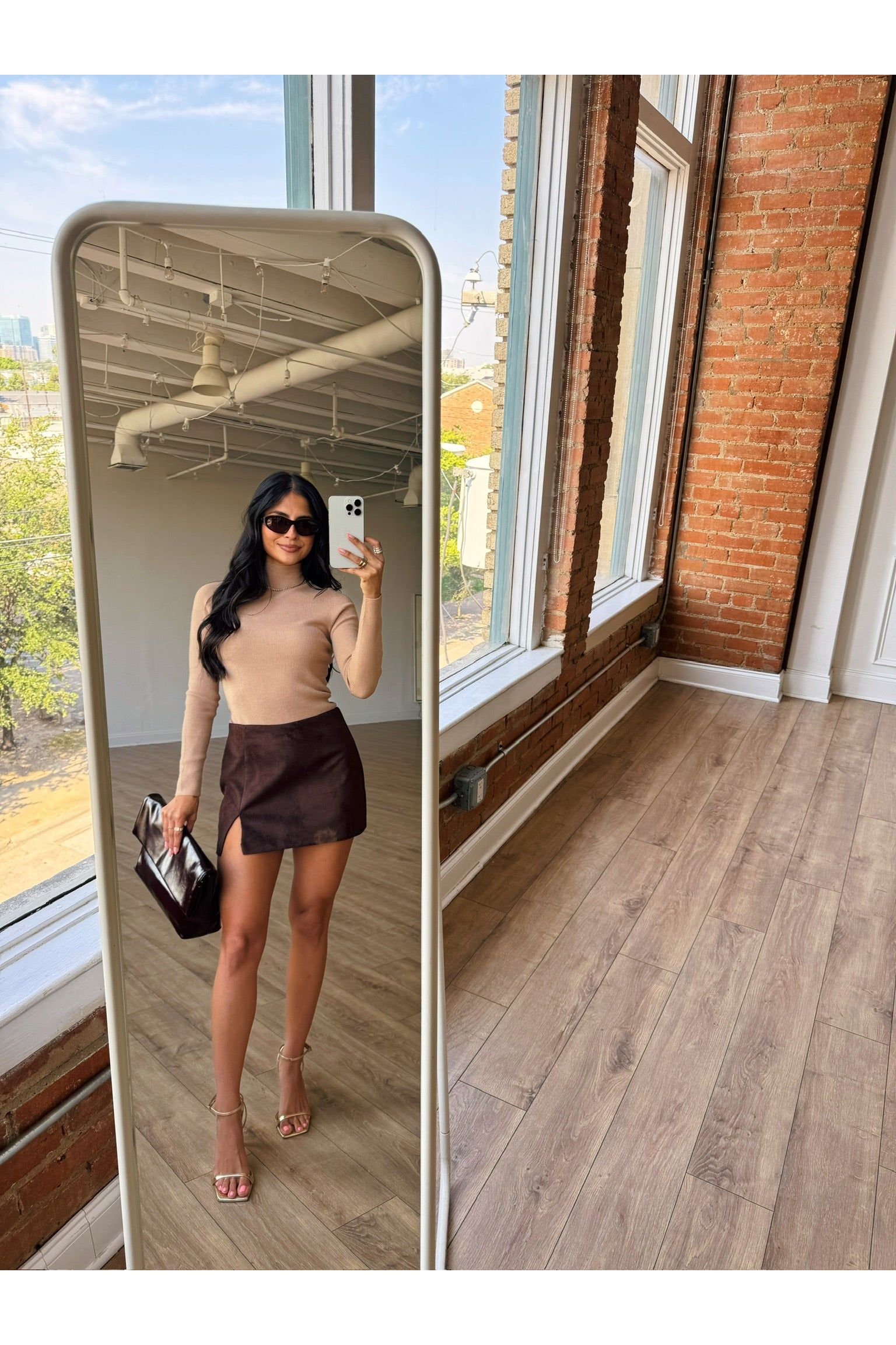 Split Decision Suede Skort - Keepsake