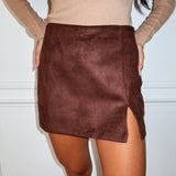 Split Decision Suede Skort - Keepsake