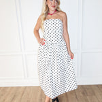 Spot On Strapless Midi Dress - Keepsake