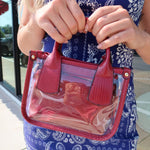 Stacey Clear Satchel - Dark Red - Keepsake