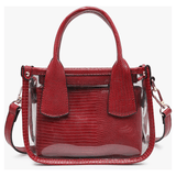 Stacey Clear Satchel - Dark Red - Keepsake