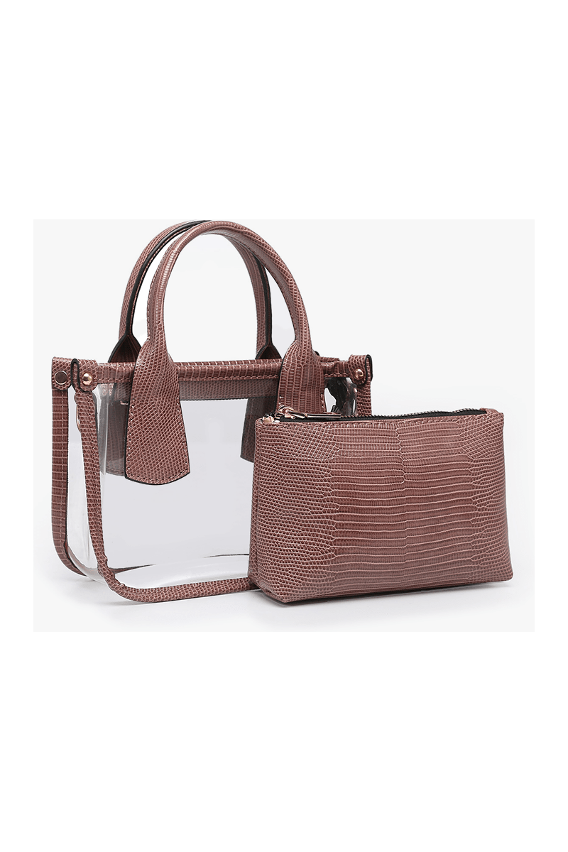 Stacey Clear Satchel - Taupe - Keepsake