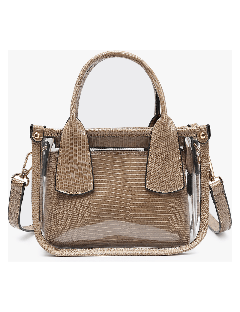 Stacey Clear Satchel - Taupe - Keepsake