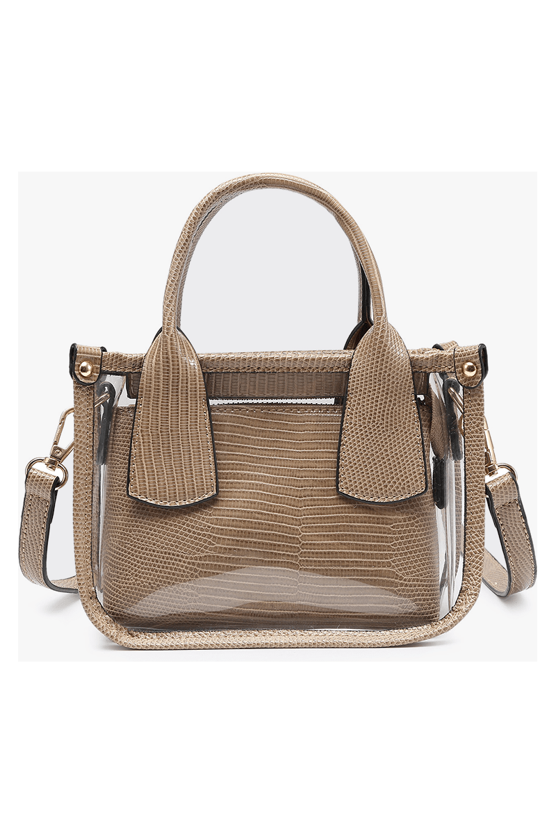 Stacey Clear Satchel - Taupe - Keepsake