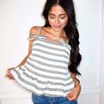 Striped & Structured Top - Keepsake
