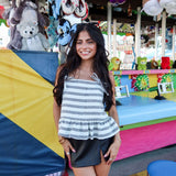 Striped & Structured Top - Keepsake