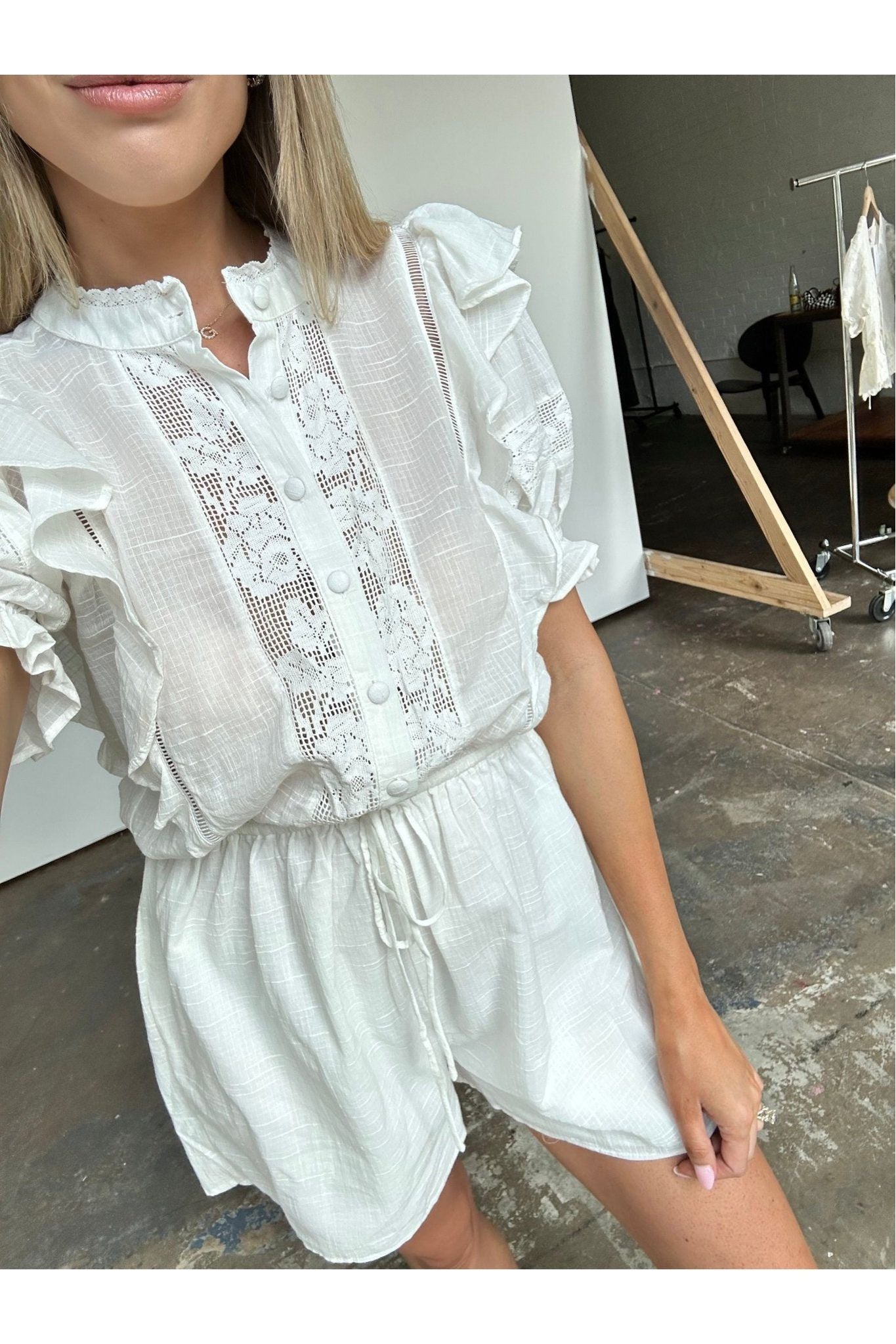 Sugarfield Lace Romper - Keepsake
