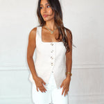 Teagan Linen Vest - Keepsake