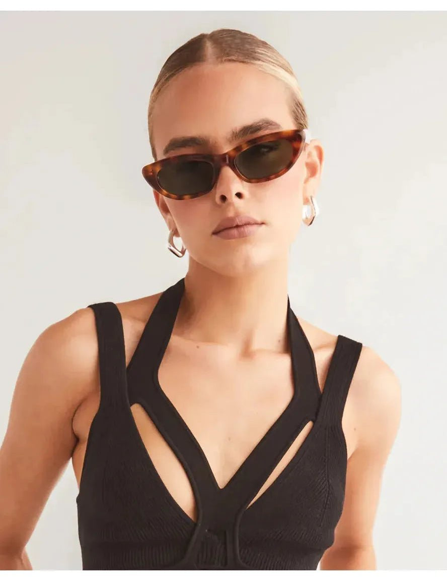 The Caroline Sunglasses - Hazel Tort - Green - Keepsake