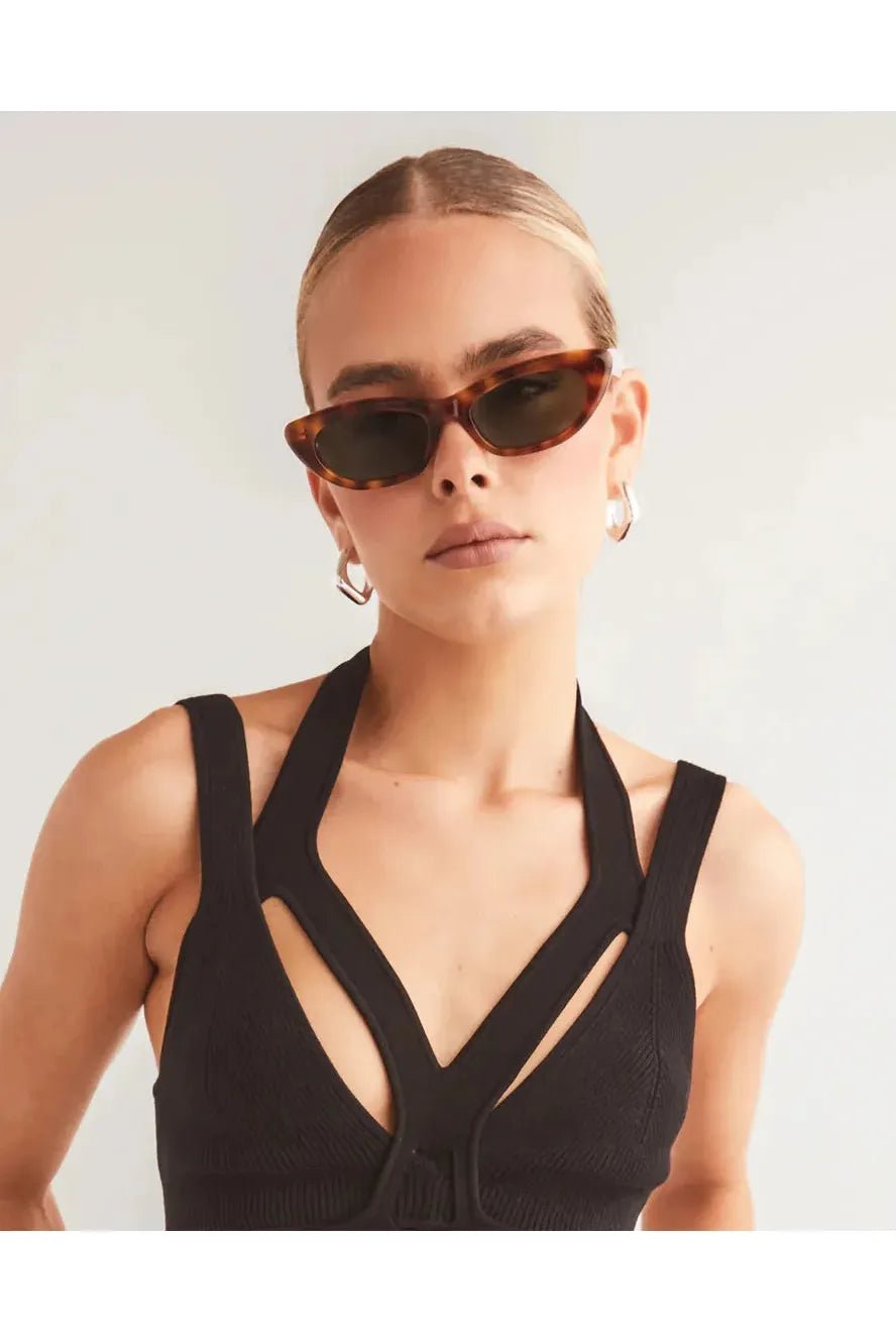 The Caroline Sunglasses - Hazel Tort - Green - Keepsake