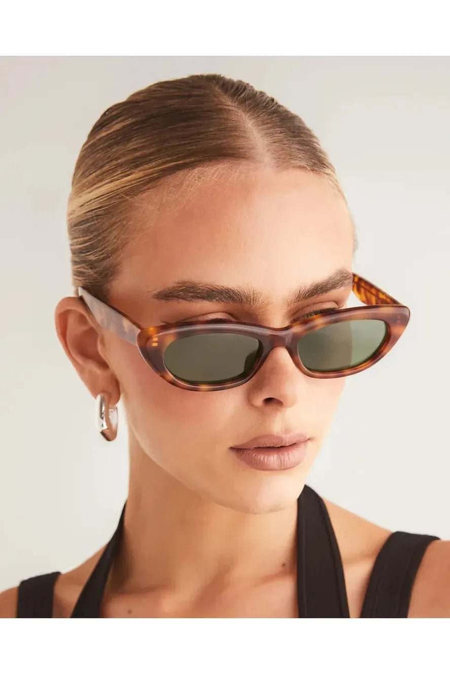 The Caroline Sunglasses - Hazel Tort - Green - Keepsake