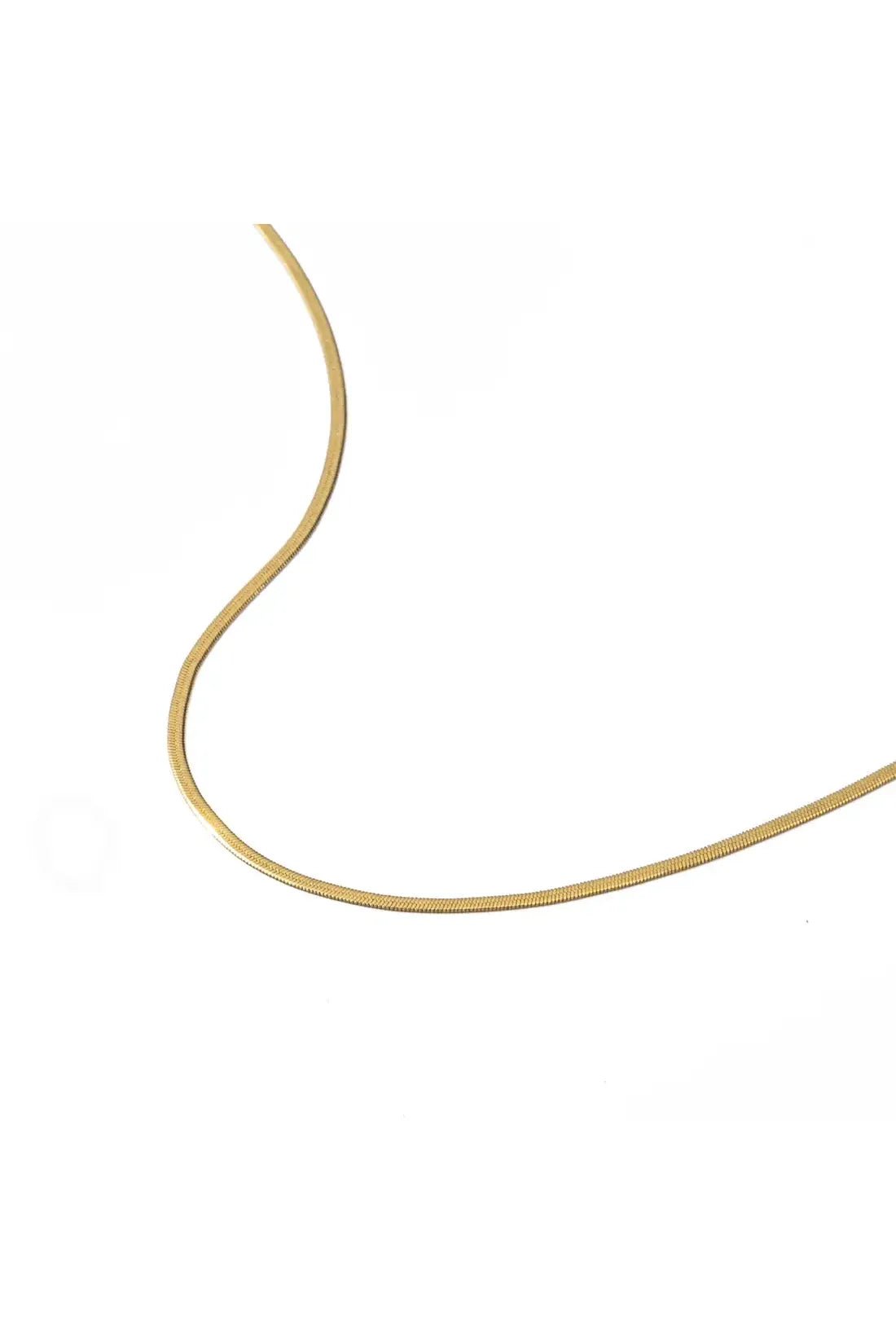 Waterproof Gold Micro Herringbone Necklace - Keepsake