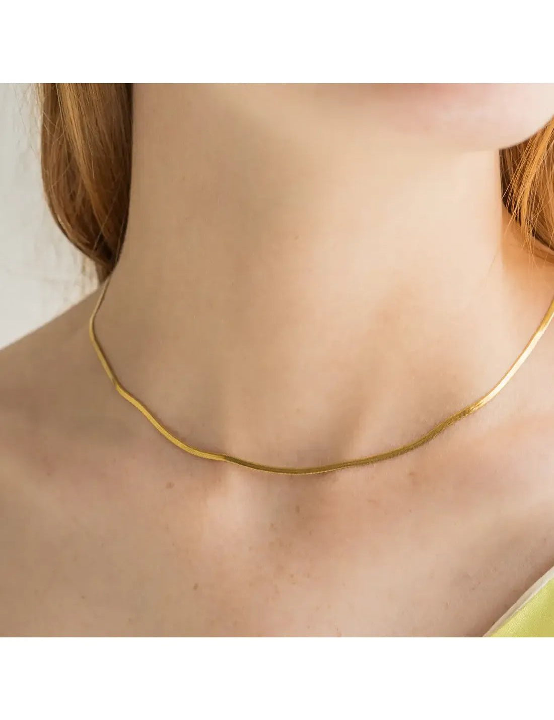 Waterproof Gold Micro Herringbone Necklace - Keepsake