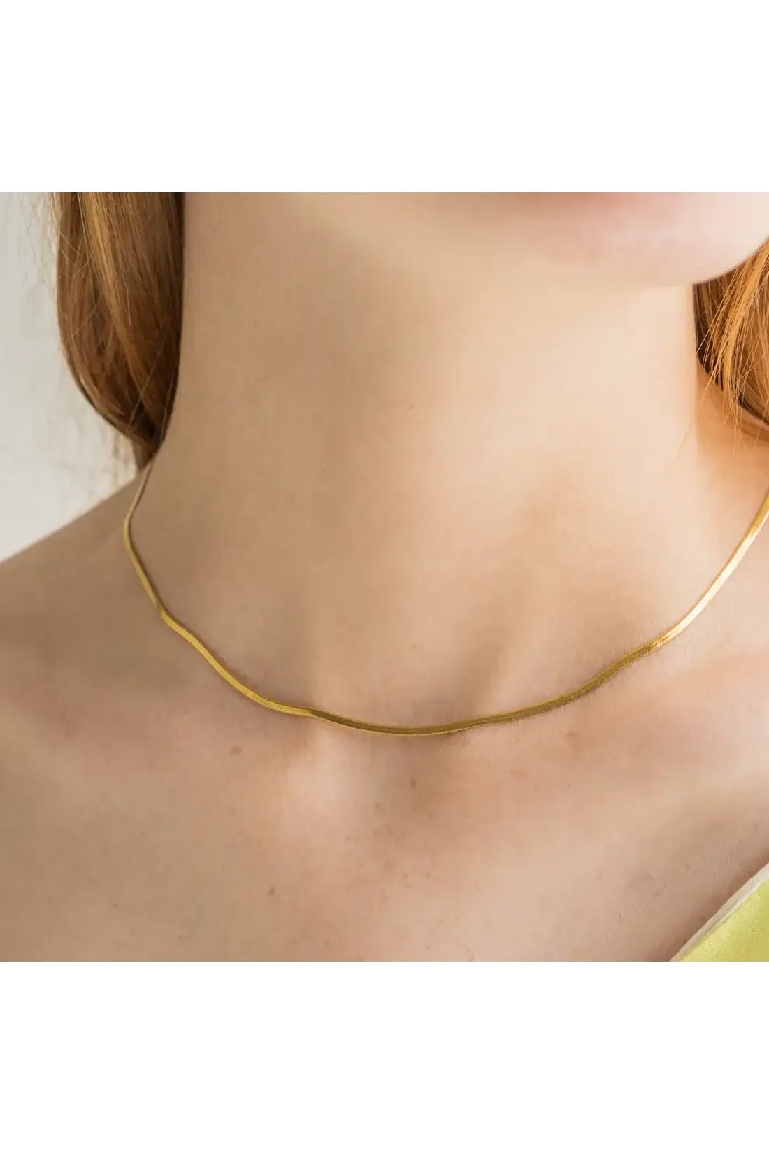 Waterproof Gold Micro Herringbone Necklace - Keepsake