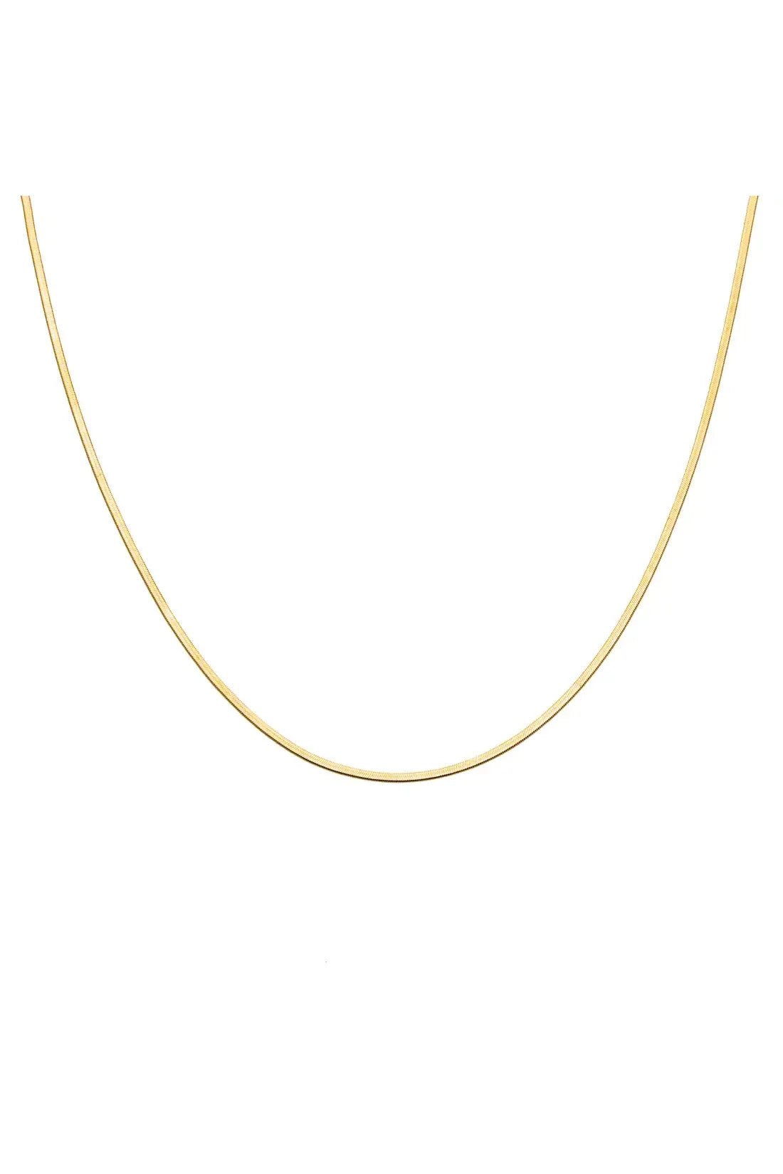 Waterproof Gold Micro Herringbone Necklace - Keepsake
