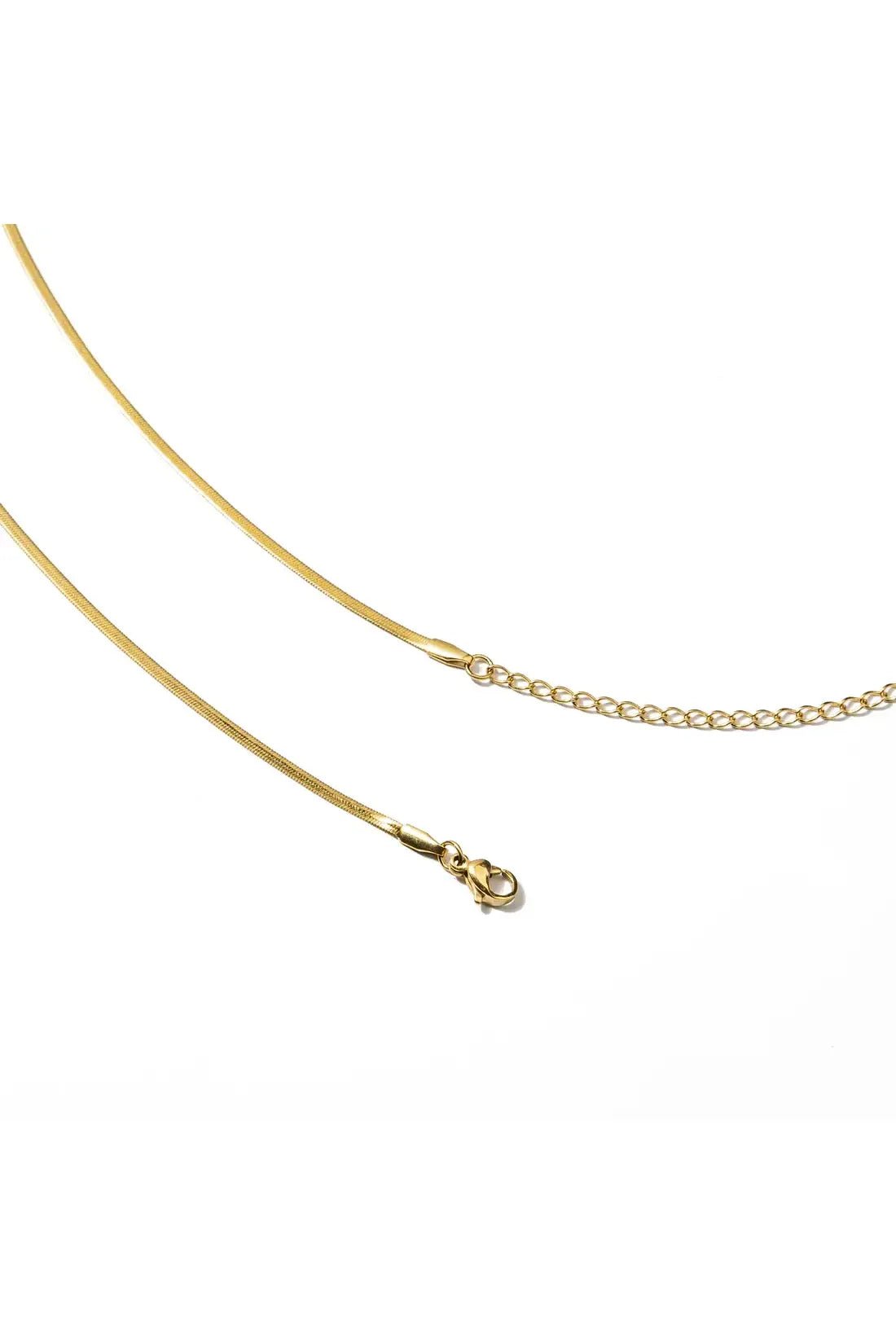 Waterproof Gold Micro Herringbone Necklace - Keepsake