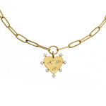 Waterproof Gold Paperclip Heart Necklace (Get it engraved!) - Keepsake