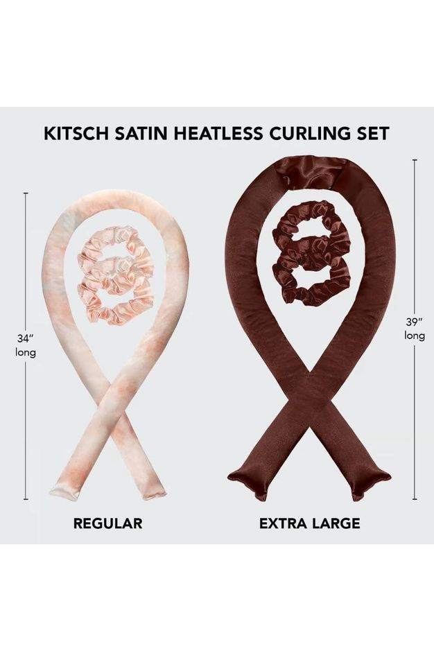 XL Satin Heatless Curling Set - Chocolate - Keepsake
