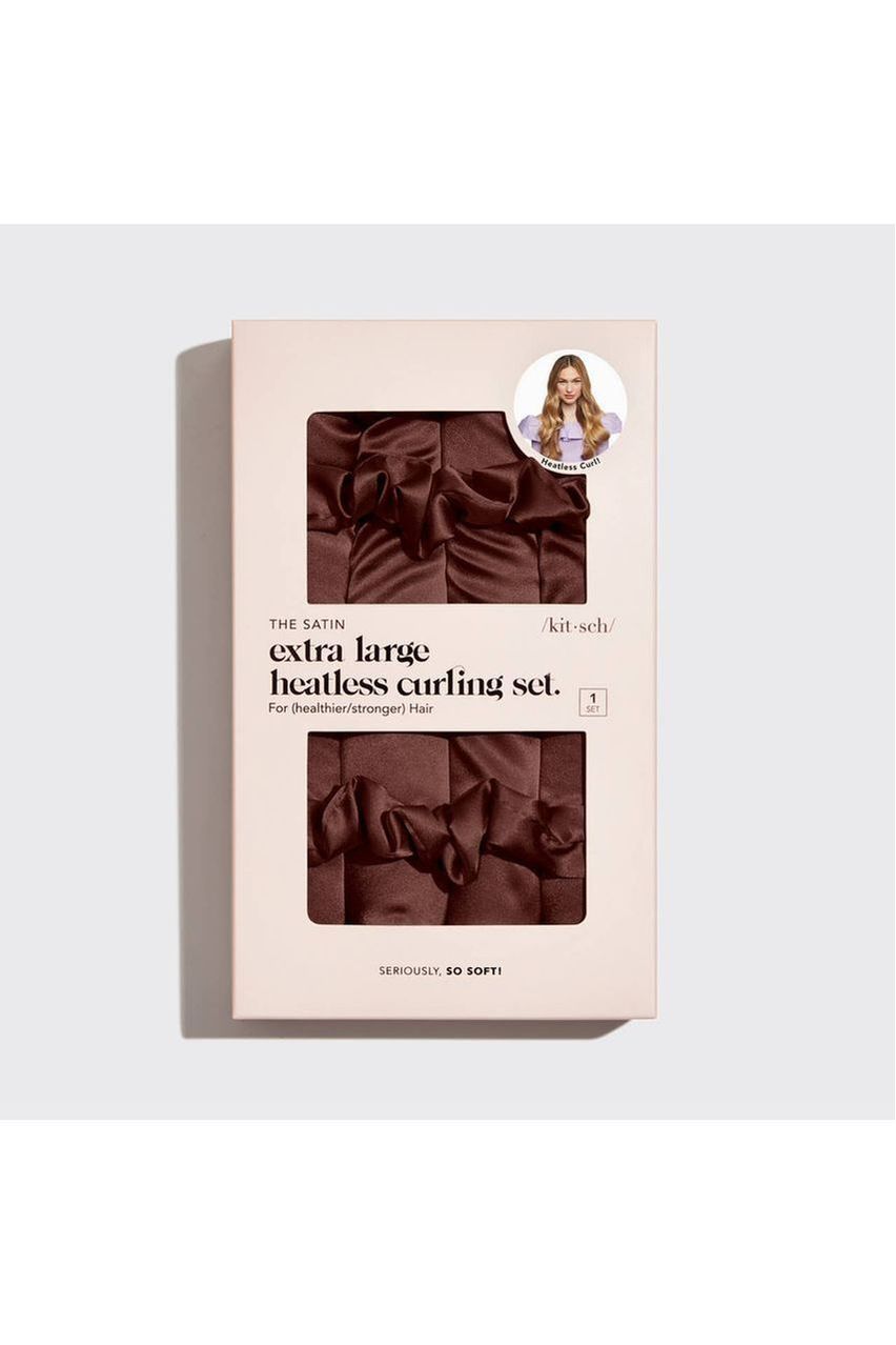 XL Satin Heatless Curling Set - Chocolate - Keepsake